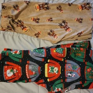 *2 pair holiday leggings